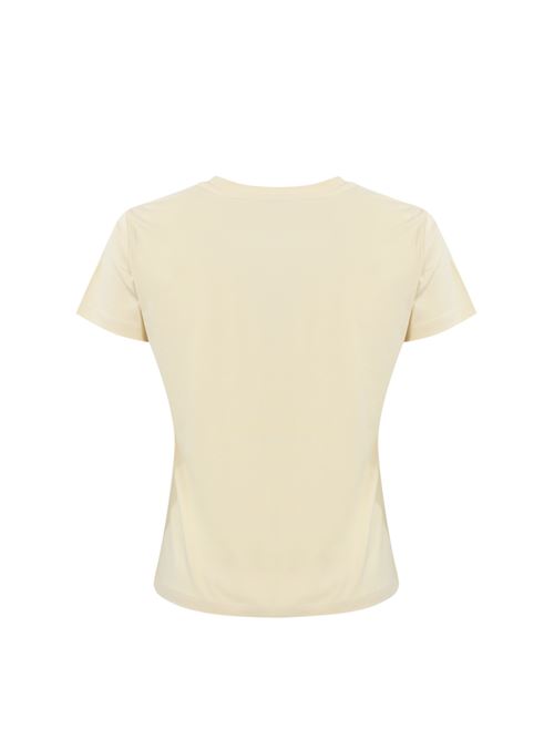 T-shirt con ricamo gioiello Nambrone in cotone bianco PINKO | 103320 A24EZ12